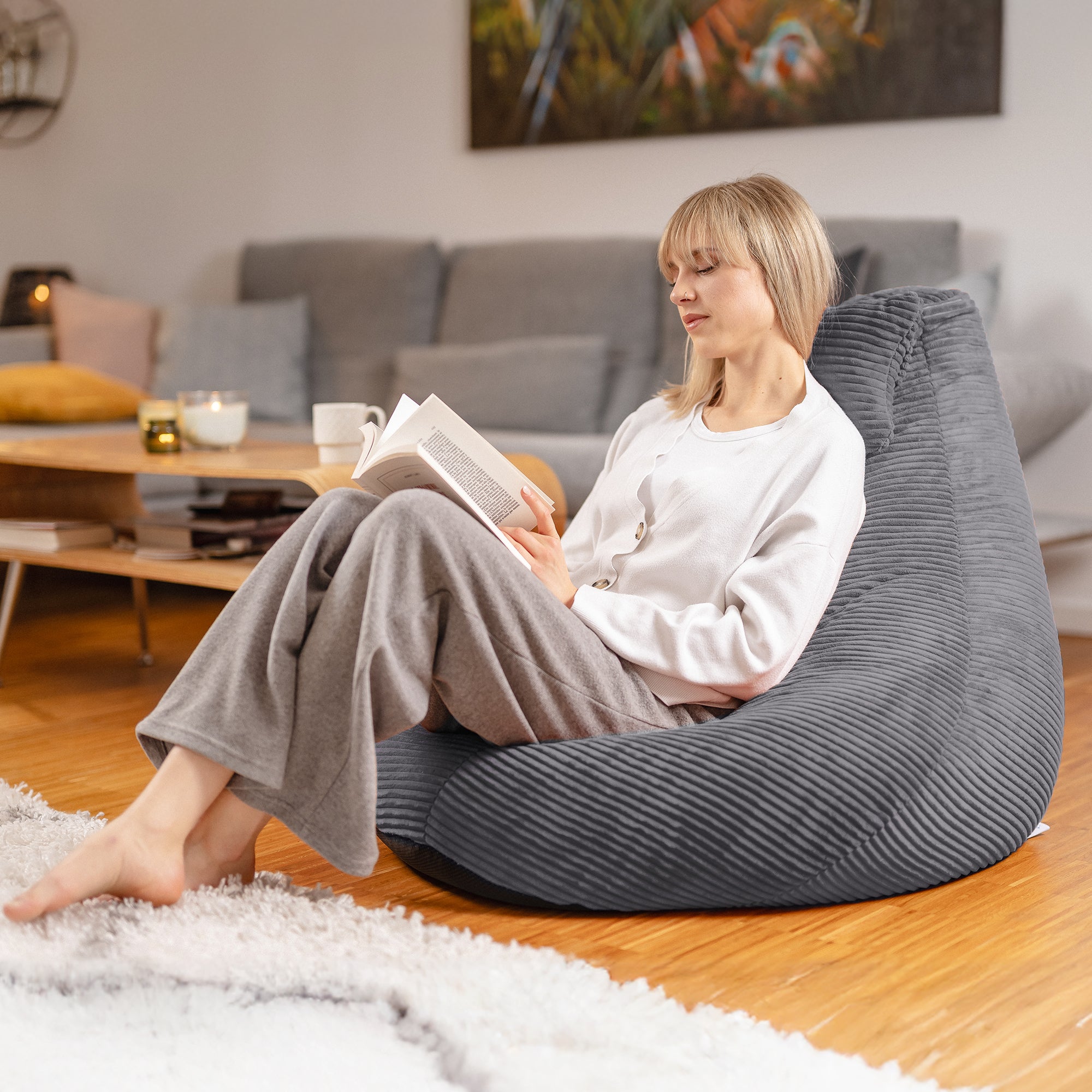 LazyCloud | Sitzsack Charcoal Slate