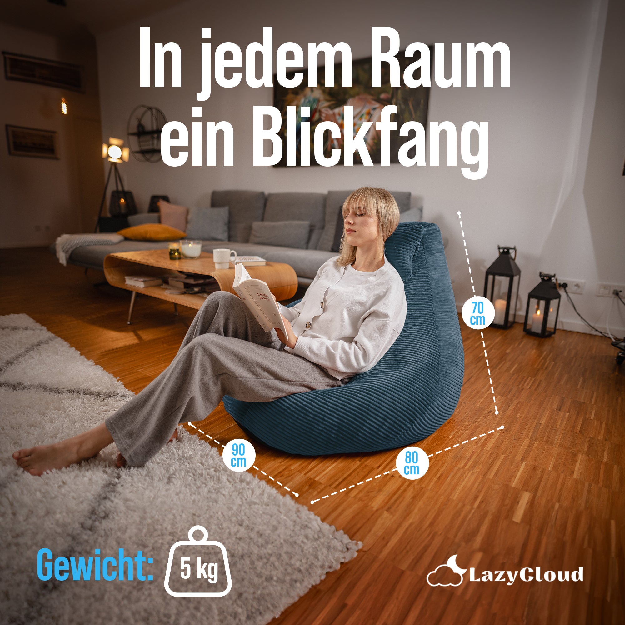 LazyCloud | Sitzsack Midnight Navy